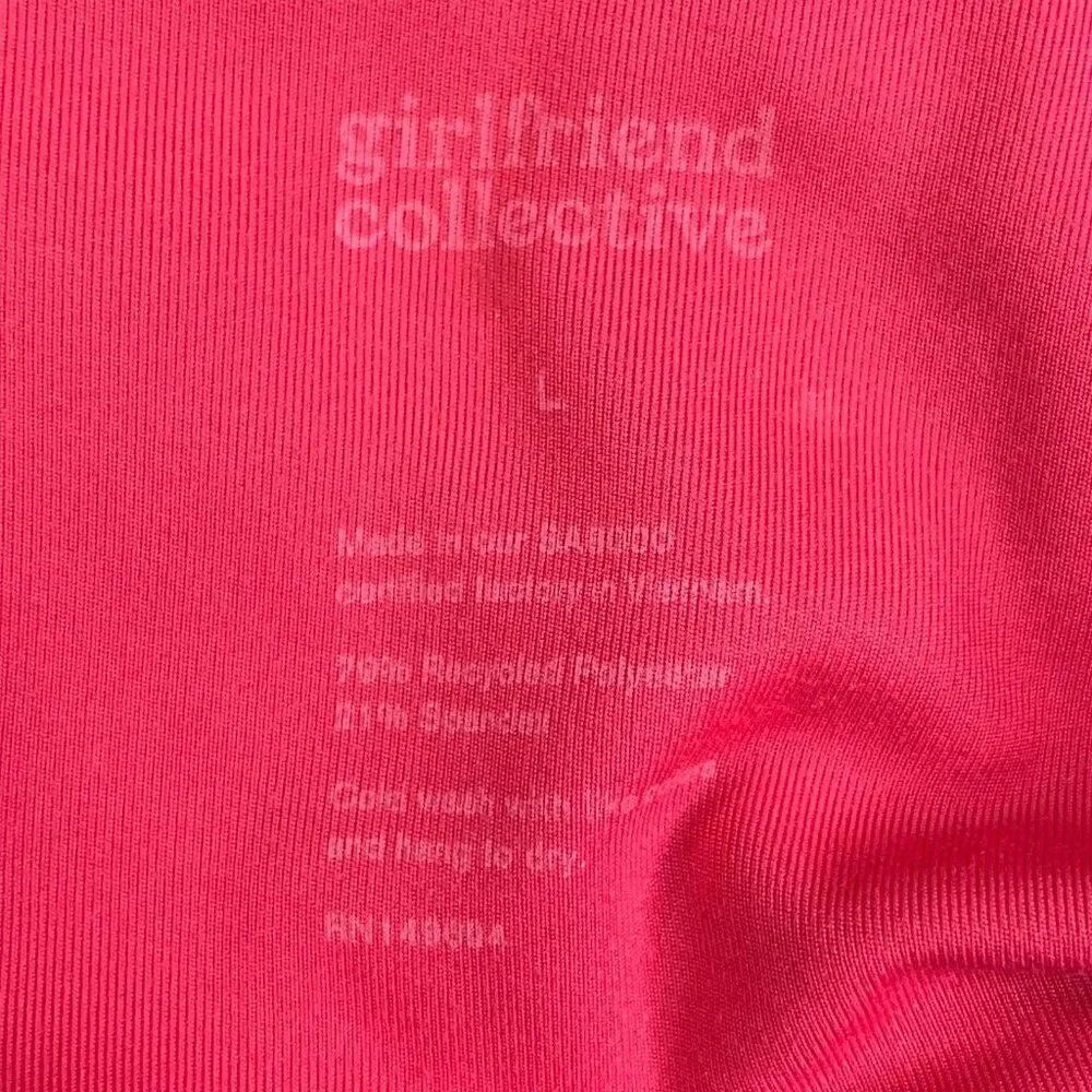 Girlfriend Collective Compressive High Rise Legging Geranium Pink - Picture 7 of 12